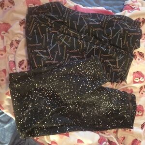 Black Star & Patterned Leggings – Women's Comfortable Stretch